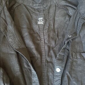 Black Aerie Button-Up Shirt